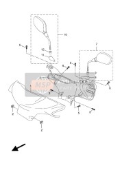 5C3F614300P1, Couvercle,  Guidon Su, Yamaha, 0